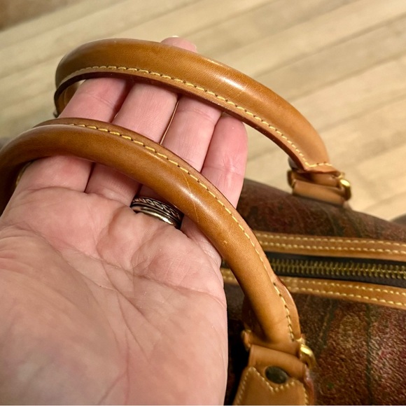 ETRO Brown Paisley PVC & Leather Boston Handle Bag - Picture 6 of 13